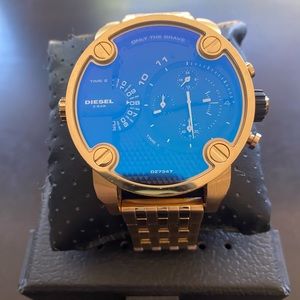 Mens Diesel Mr. Daddy Gold Big Face Watch DZ7347